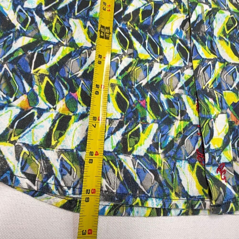 Robert Graham Men’s Lg Classic fit dress Shirt Blue Yellow Geometric Short Sleev - Picture 6 of 8